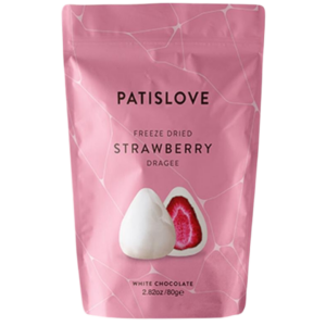 PATISLOVE -Freeze - Dried Strawberry in White Chocolate 80g