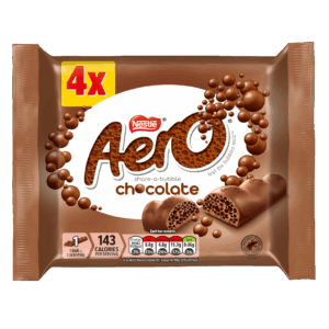 Aero Bubbly Milk Chocolate Bar 4P