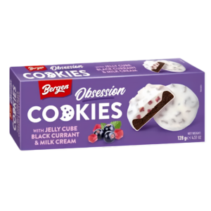 Bergen Cookies Jelly Cube Black Currant & Milk Cream 128g