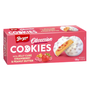 Bergen Cookies Jelly Cube Strawberry & Peanut Butter128g