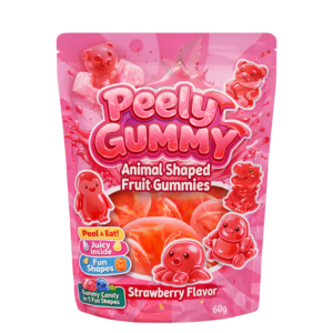Peely Gummy Animal Shaped Strawberry 60g